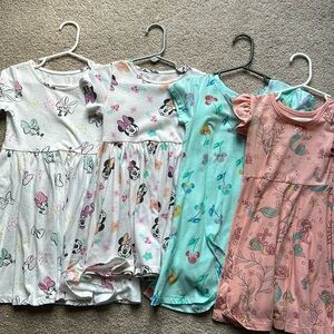 Disney Minnie and Ariel dresses (sizes 4 and 5)